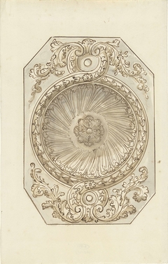 Ornamentaal plafondontwerp in achtkant by Elias van Nijmegen