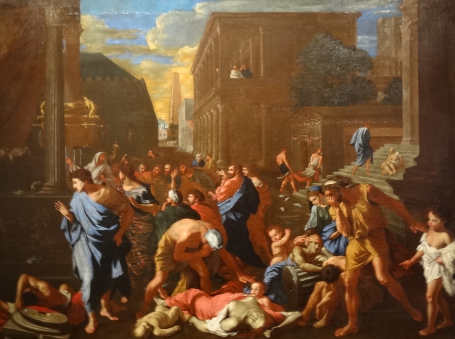 Os filisteus atacados da peste by Nicolas Poussin, Museu Nacional de Arte Antiga