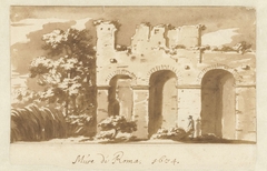 Oude muur te Rome by Jacob van der Ulft
