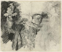 Paljas of torero, met opgeheven arm by George Hendrik Breitner