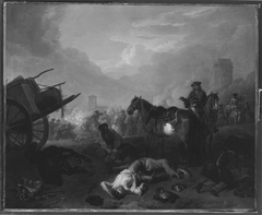Plünderung von Gefallenen by Pieter van Bloemen
