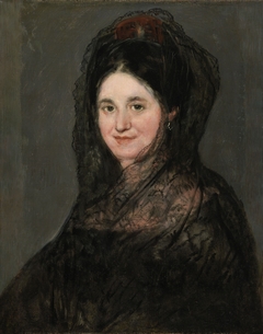 Portrait of a Lady in a Black Mantilla by Francisco de Goya