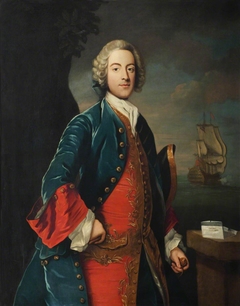 Portrait of a Naval Officer, circa 1740 by British School