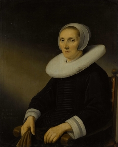 Portrait of a woman, probably Jacobmina de Grebber (? -1666) by Anthonie Palamedesz.
