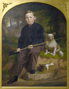 Portrait of Charles H. Brewer (Boy Fishing with Dog) by Jacob Cox