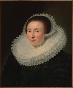 Portrait of Emerentia Banningh, wife of Jacob van Brouchoven by Jan van Ravesteyn