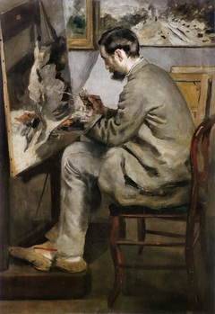 Portrait of Frédéric Bazille Painting by Auguste Renoir