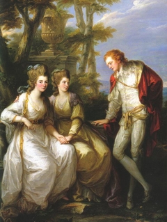 Portrait of Lady Georgiana, Lady Henrietta Frances and George John Spencer, Viscount Althorp by Angelica Kauffman