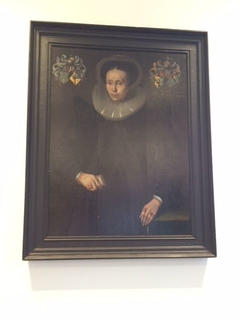 Portrait of Rixt van Roorda (1561-1625) by Master of the Portrait of Adie Lambertsz