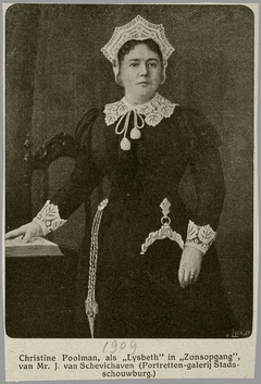 Portrait of the actress Christine Poolman (1850-1930) by Clasine Carolina Frederika Neuman