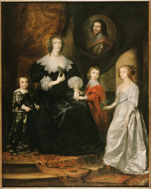 Portrait of the widow of the Duke of Buckingham Duke and her children
