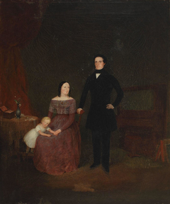 Portrait of Thomas Hudson Davis, his wife Elizabeth Taylor, and their son Henry Inman Davis by John Alexander Gilfillan