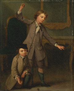 Portrait of Two Boys, probably Joseph and John Joseph Nolleken by Joseph Francis Nollekens