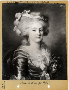 Porträt der Mme. Clodion geb. Pojou by Adélaïde Labille-Guiard