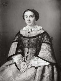 Portret van Catharina Mecklenbroick (1827-na 1890), echtgenote van Reinier Willem Stern by Louis Gerard Constant Mollinger