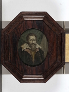Portret van Dominicus Baudius (1561-1613). Hoogleraar in de welsprekendheid, de geschiedenis en de rechten te Leiden by Arnoud van Halen