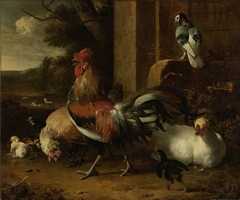 Poultry Yard by Melchior d'Hondecoeter