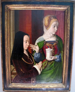 Presumed Portrait of Madeleine of Burgundy presented by Saint Mary Magdalene by Jean Hey