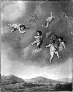 Putten am Himmel by Cornelius van Poelenburgh