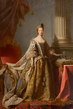 Queen Charlotte (of Mecklenburg-Strelitz) (1744-1818) by studio of Allan Ramsay