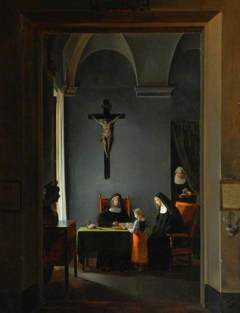 Reading lesson in a convent by François Marius Granet