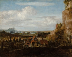 River Valley with a Group of Houses by Hercules Seghers