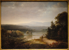 River View with Hunters and Dogs
