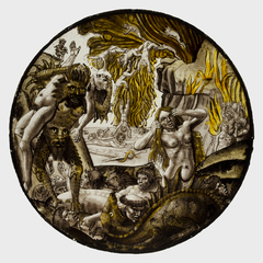 Roundel with Souls Tormented in Hell by Anonymous