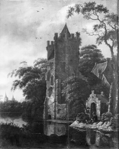 Ruins of a Castle by a River by Roelof Jansz van Vries