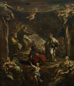Saint Anthony of Padua Rebuking The Tyrant Ezzelino by Luca Giordano