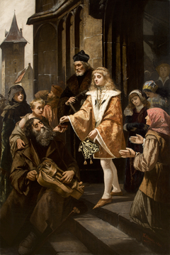 Saint Casimir Giving Alms by Kazimierz Mirecki