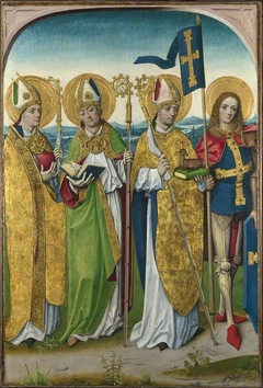 Saints Augustine, Hubert, Ludger (?) and Gereon (?) by Anonymous