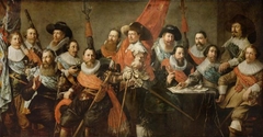 Schutterstuk officers of the Oude Schutterij of Alkmaar by Willem Bartsius