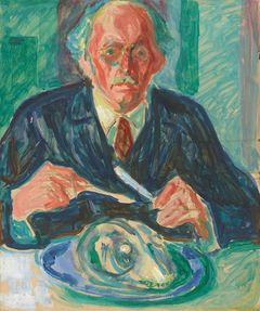 Self-Portrait, with a Dod's Head on the Plate