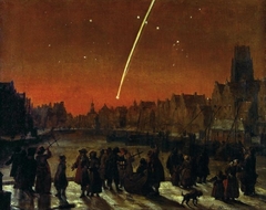 Staartster (komeet) boven Rotterdam by Lieve Verschuier