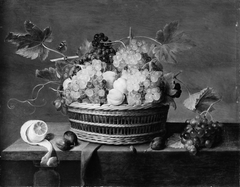 Still Life: A Basket of Grapes and Other Fruit by Jacob van Hulsdonck
