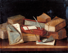 Still Life with Books by Jacques Bizet