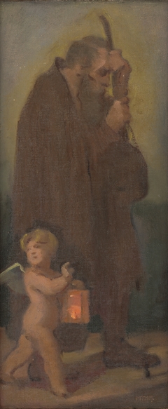 Study of Pilgrims with a Guardian angel - Ahasver