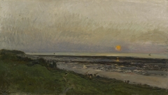 Sunset at Villerville by Charles-François Daubigny