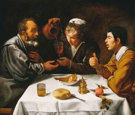 Tavern Scene with Two Men and a Girl