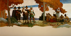 Thanksgiving with Indians by N.C. Wyeth