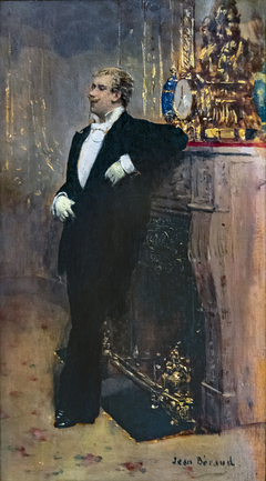The actor Coquelin senior leaning by Jean Béraud