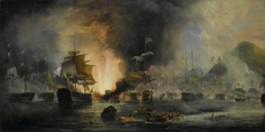 The Battle of Navarino, 20 October 1827 by George Philip Reinagle