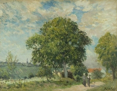 The Entrance to the Village by Alfred Sisley