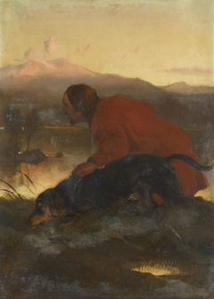 The Hunter and the Bloodhound by Edwin Henry Landseer
