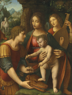 The Madonna and Child with Saint George and an angel