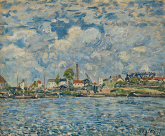 The Seine at the Point du jour by Alfred Sisley