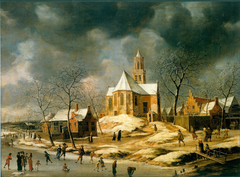 The village of Midlum by Abraham Beerstraaten