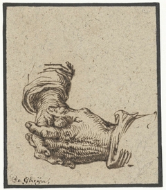 Twee gevouwen handen by Jacob de Gheyn II