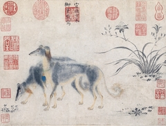 Two Saluki Hounds by Xuande Emperor